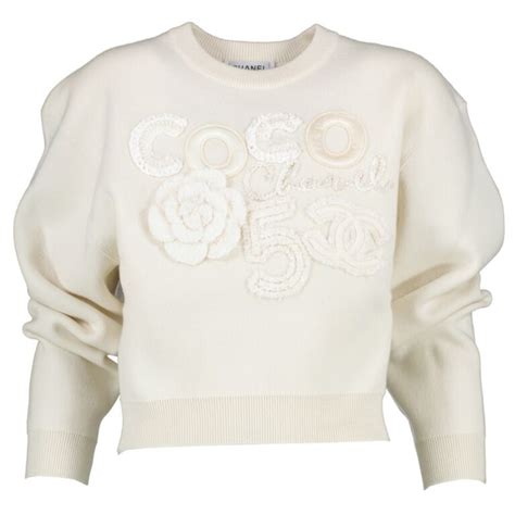 white chanel sweater